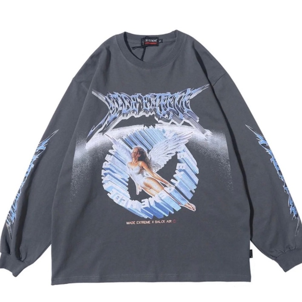 Y2k vintage long sleeve Graphic Design￼ Crew Neck